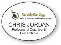 (image for) De Clutter Bug White Oval Badge